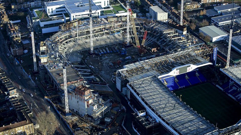 Pembangunan stadion anyar Tottenham Hotspur. Copyright: © Instagran/Tottenham Hotspur/Gettyimages